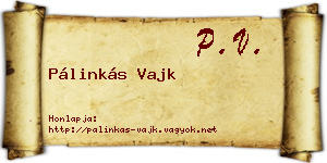Pálinkás Vajk névjegykártya